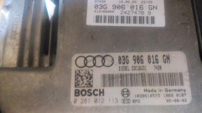 Ecu audi a4 b7 2.0 tdi blb cod 03g906016gn 0281012113 edc16u31