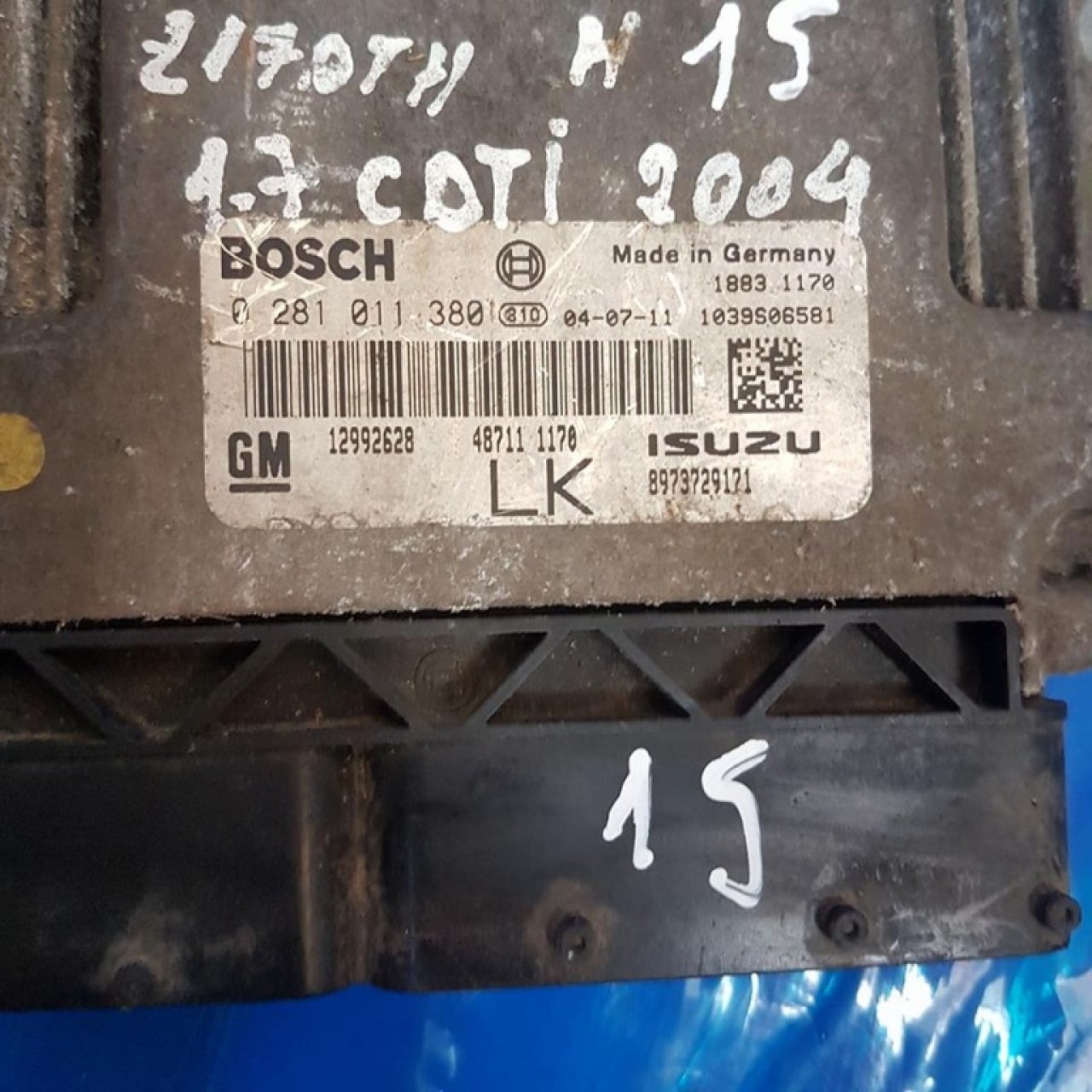 Ecu bosch cod 12992628 0281011380 opel astra h 1.7 cdti z17dth