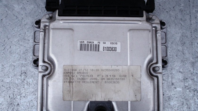 Ecu bosch peugeot 406 2 0 hdi cod 9635158180 0281010252 edc15c2