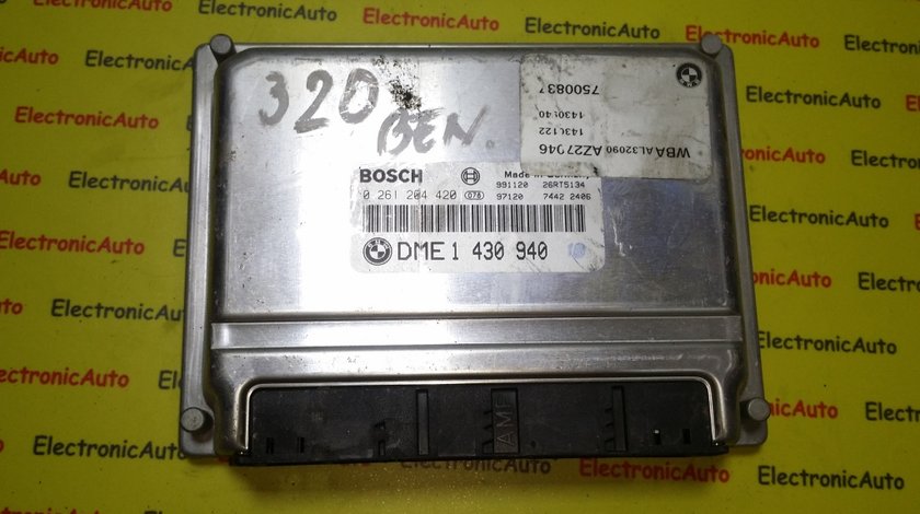 ECU Calculator 0261204420 motor Bmw 318 DME1430940