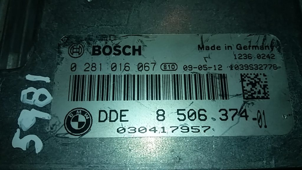 ECU Calculator BMW, 0281016067, DDE 8506374 01,