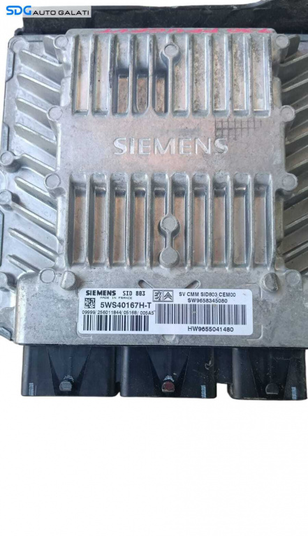 ECU Calculator Confort Motor Peugeot 407 2.0 Diesel 2004 - 2010 Cod 5WS40167H-T SW9658345080 [M8512]