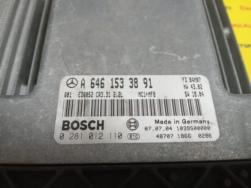 ECU Calculator Mercedes Vito, A6461533891, 0281012110,