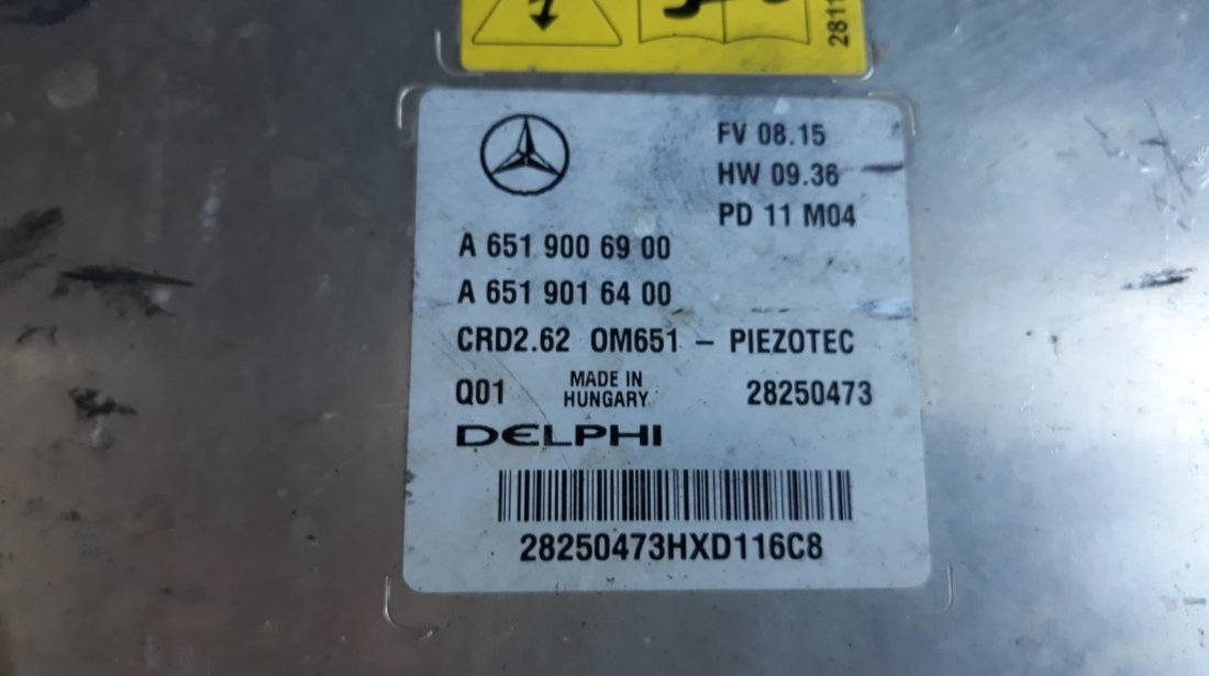 Ecu calculator motor 2.2 cdi 220 cdi 651 mercedes glk-class e-class w212 a6519006900 28250473 a6519016400