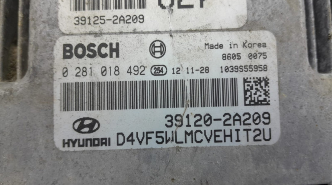 ECU Calculator motor 39120-2A209 0281018492 1.7 crdi D4FD Hyundai i40 VF [2011 - 2015]