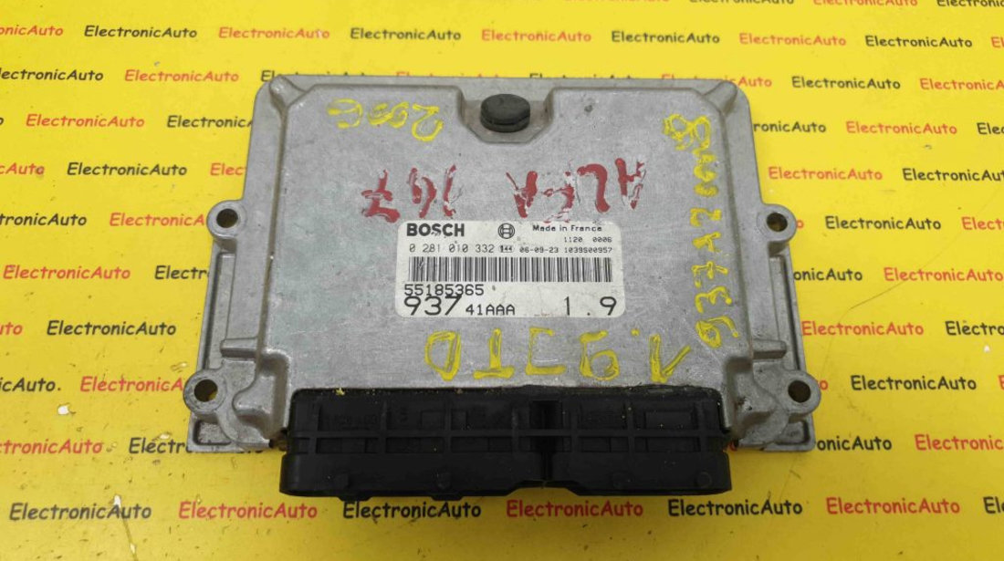 ECU Calculator Motor Alfa Romeo 147, 1.9JTD, 55185365, 0281010332, 93741AAA 1.9