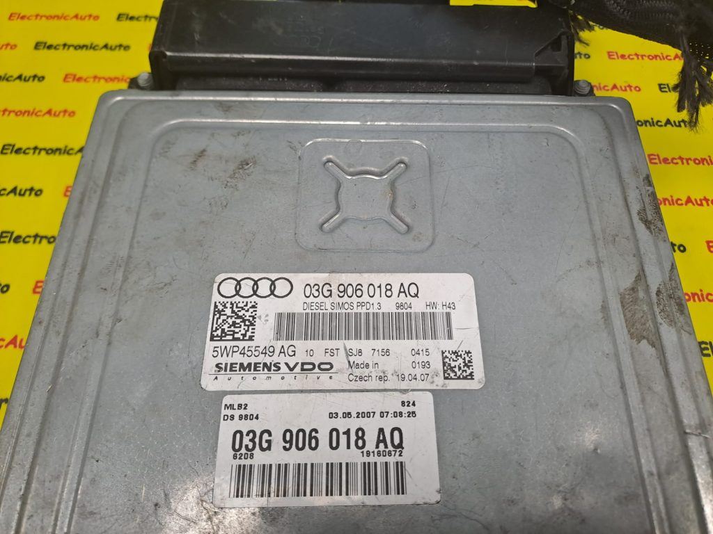 ECU Calculator motor Audi 2.0TDI, 03G906018AQ, 5WP45549AG,