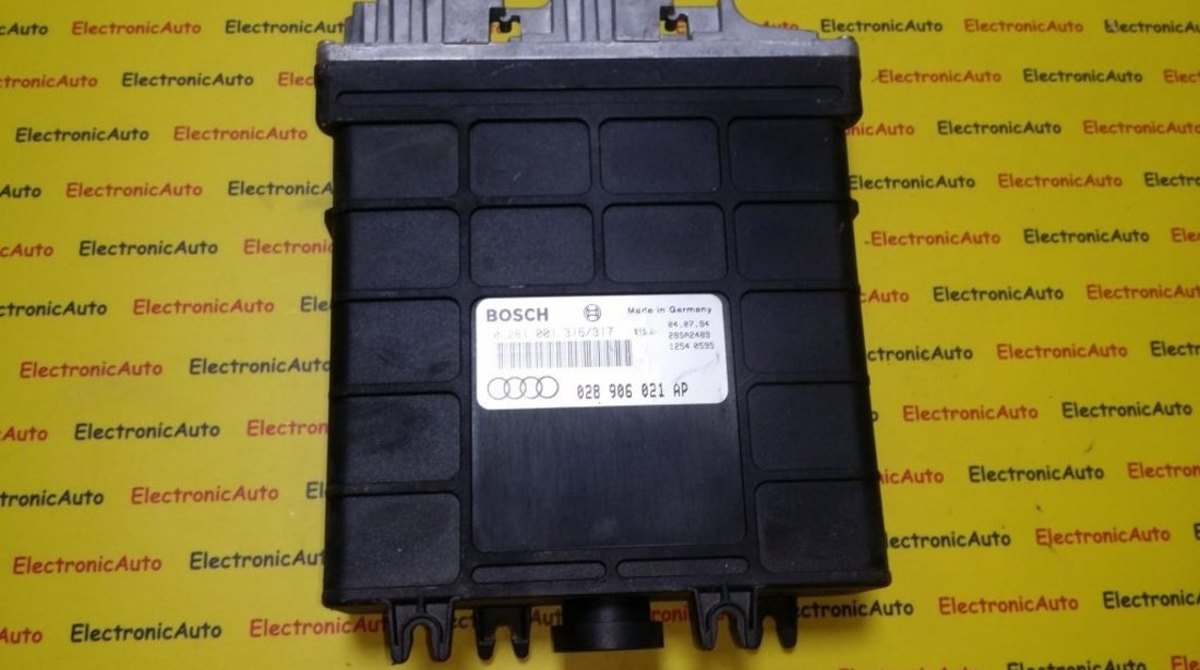 ECU Calculator motor Audi 80 1.9 tdi 028906021AP 0281001316/317