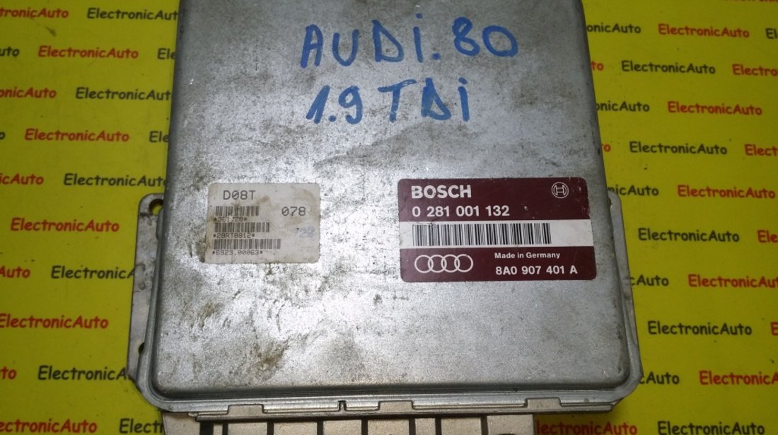 ECU Calculator motor Audi 80 1.9D 0281001132