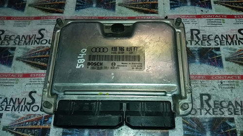 ECU Calculator Motor AUDI A3, 0281010981, EDC15P+, 038906019FT,