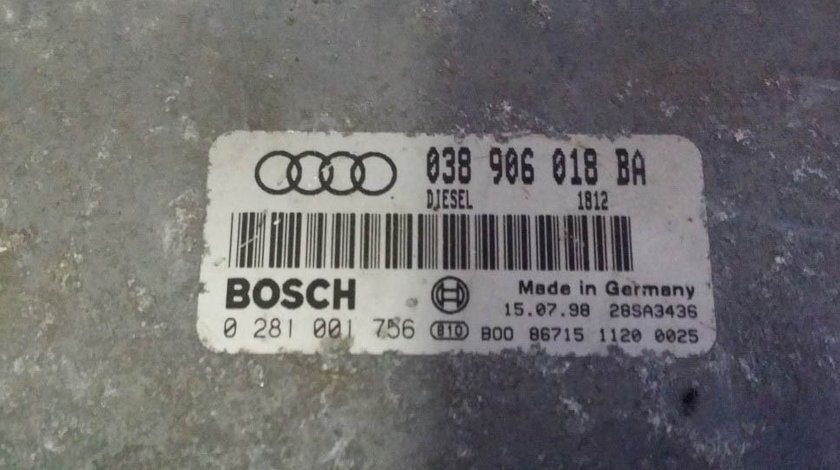 ECU Calculator motor Audi A3 1.9 tdi 0281001756 038906018BA