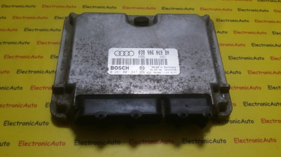 ECU Calculator motor Audi A3 1.9 tdi 0281001847, 038906018BN