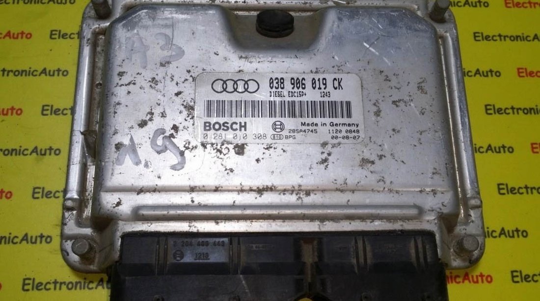 ECU Calculator motor Audi A3 1.9 tdi 0281010308 038906019CK