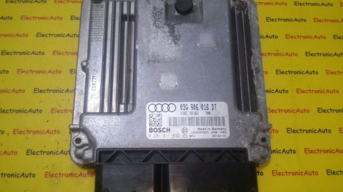 ECU Calculator motor Audi A3 2.0TDI 0281011892, 03G906016DT