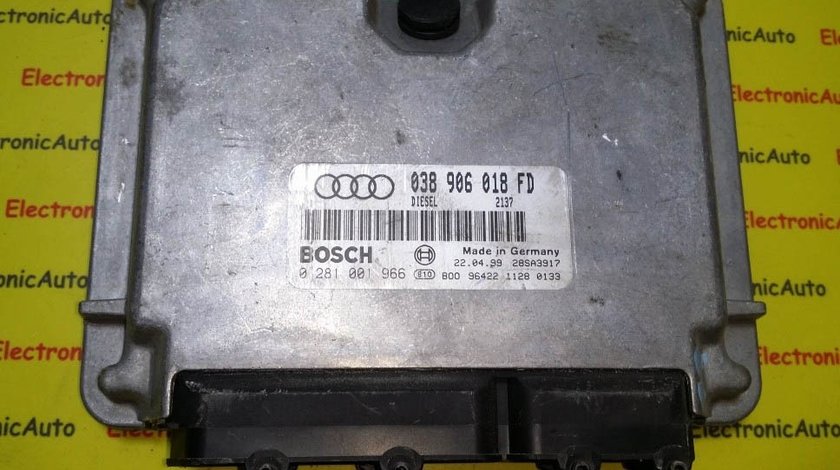 ECU Calculator motor Audi A4 1.9 tdi, 0281001966, 038906018FD