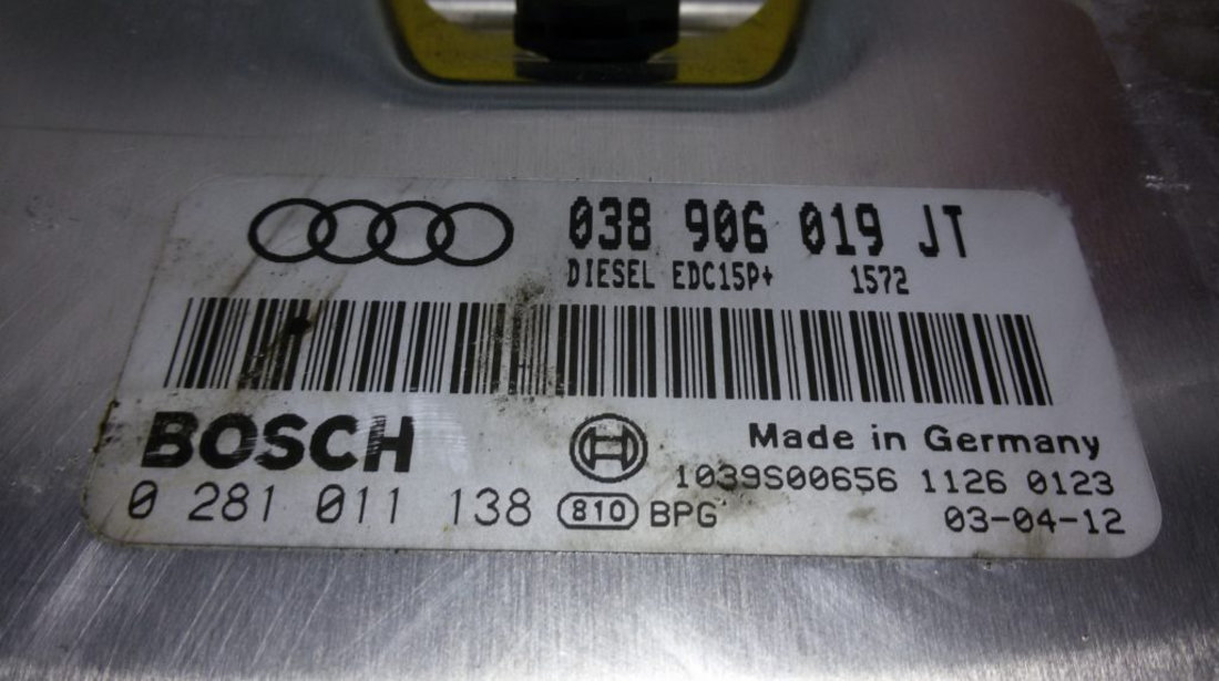 ECU Calculator motor Audi A4 1.9 tdi 0281011138, 038906019JT