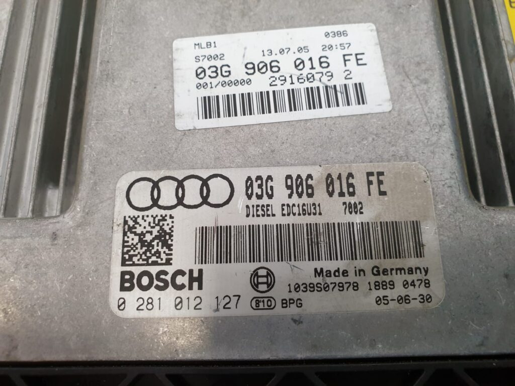 ECU Calculator motor Audi A4 1.9 tdi, 0281012127, 03G906016FE, EDC16U31,