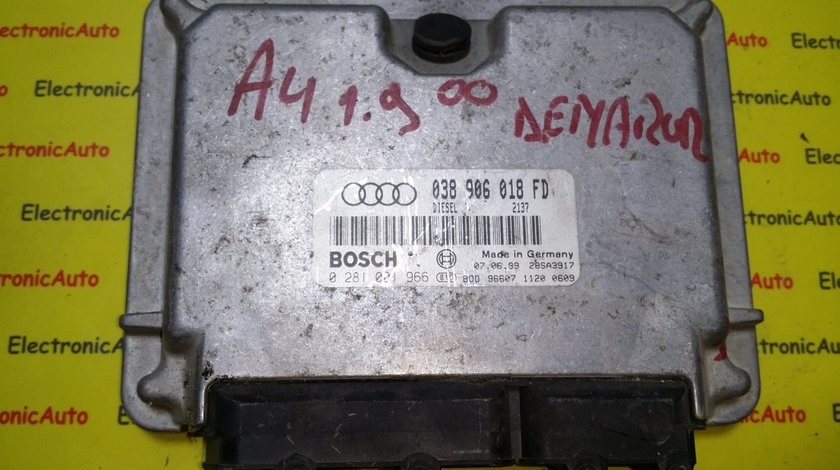 ECU Calculator motor Audi A4 1.9TDI 0281001966