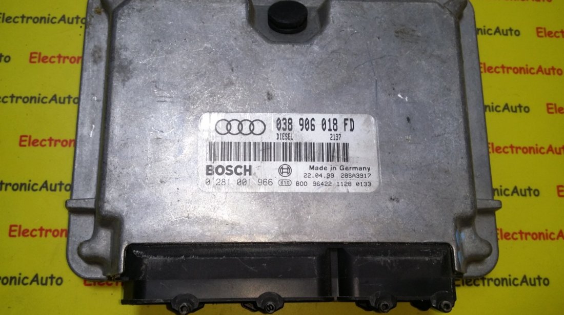 ECU Calculator motor Audi A4 1.9TDI 0281001966