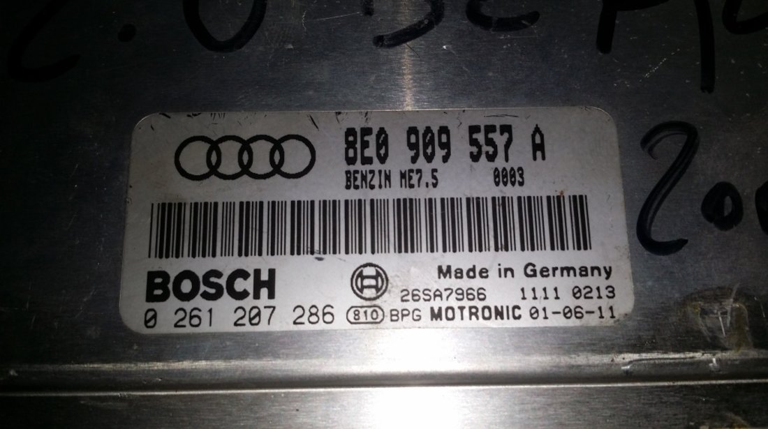 ECU Calculator motor Audi A4 2.0FSI 0261207286 ME7.5