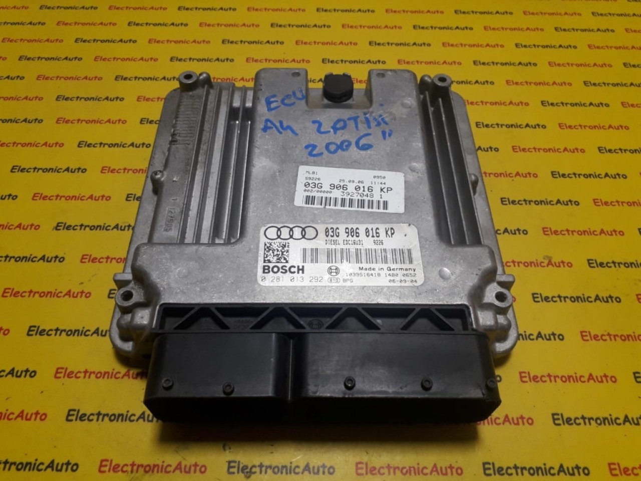ECU Calculator motor Audi A4 2.0TDI 0281013292, 03G906016KP
