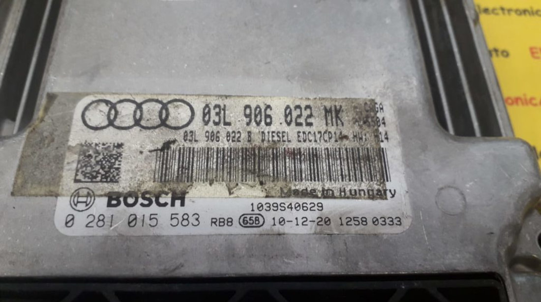 ECU Calculator motor Audi A4 2.0TDI 0281015583, 03L906022MK