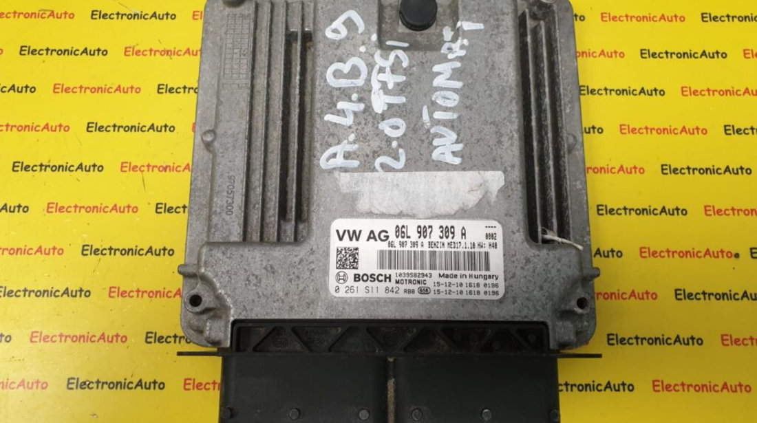 ECU Calculator Motor Audi A4 2.0TFSi, 0261S11842, 06L907309A