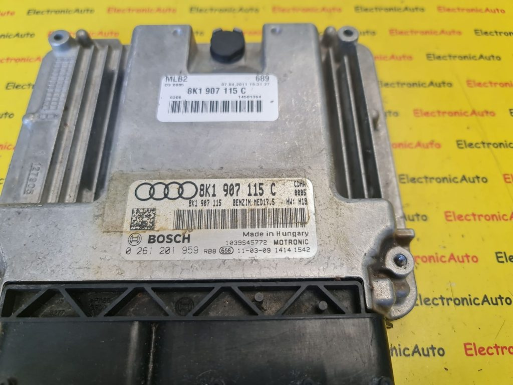 ECU Calculator Motor Audi A4, 8K1907115C, 0261201959,