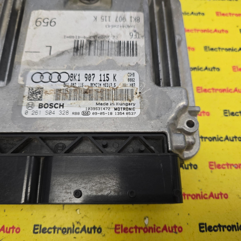 ECU Calculator motor Audi A4, 8K1907115K, 8K1907115, 0261S04328, MED175,
