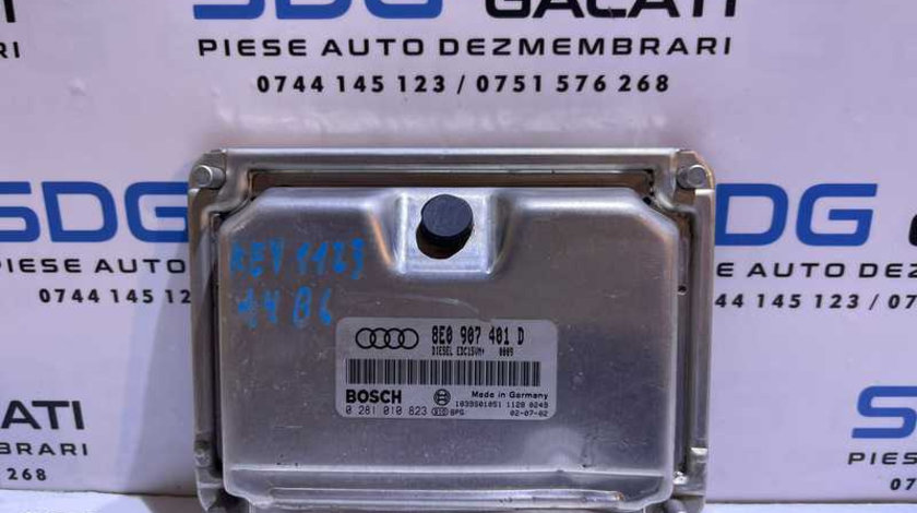 ECU Calculator Motor Audi A4 B6 2.5 TDI V6 AKE Automat 2001 - 2005 Cod 8E0907401D 0281010823