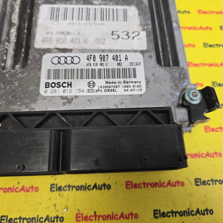 ECU Calculator motor AUDI A6, 0281012154, 04F907401A,