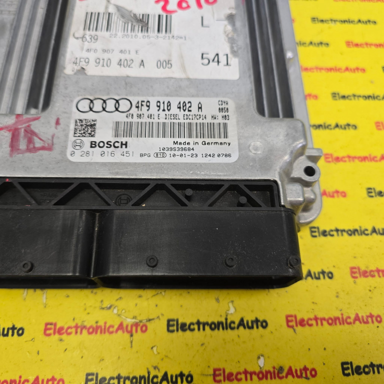 ECU Calculator motor Audi A6, 0281016451, 4F9910402A, 4F0907401E, EDC17CP14,