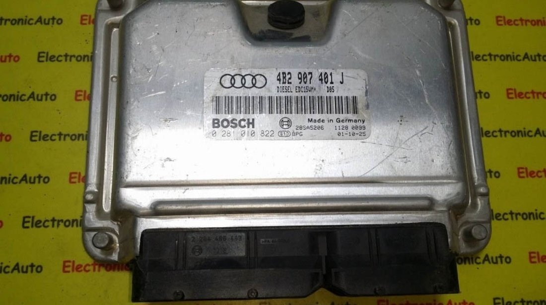 ECU Calculator motor Audi A6 2.5 tdi 0281010822, 4B2907401J
