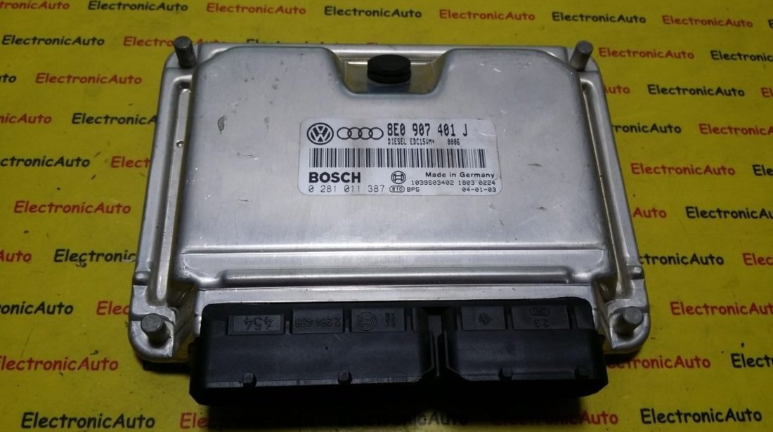 ECU Calculator motor Audi A6 2.5 tdi 0281011387, 8E0907401J