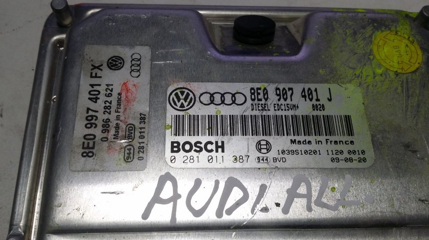 ECU Calculator motor Audi A6 2.5TDI 0281011387 8E0907401J