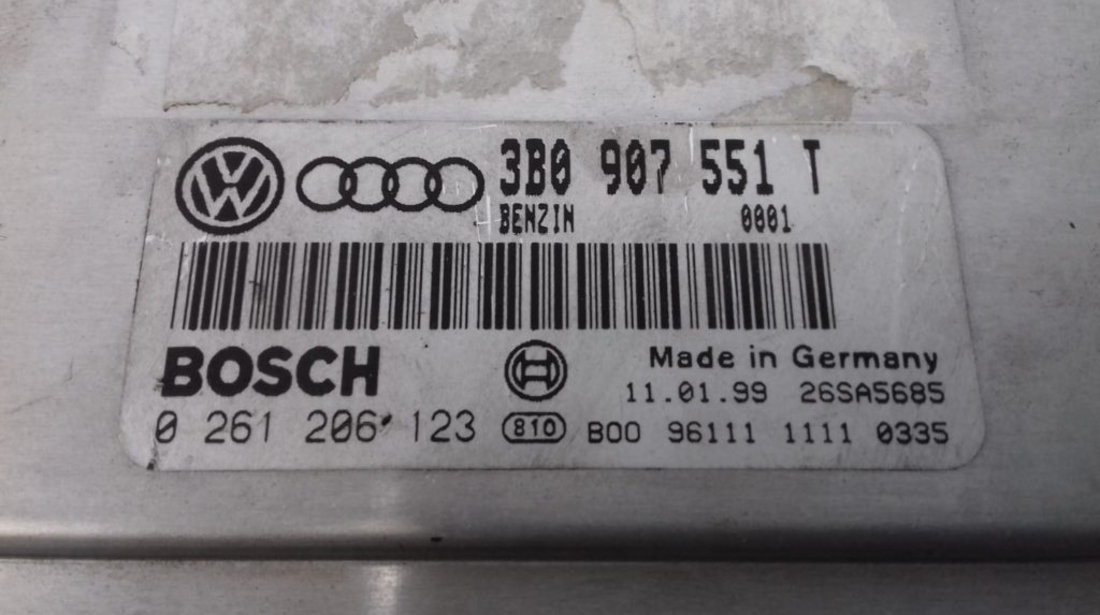 ECU Calculator Motor Audi A6 2.8, 0261206123, 3B0907551T