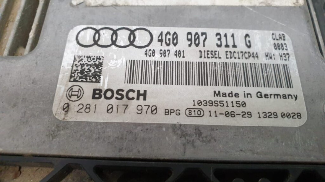 ECU Calculator Motor Audi A7 3.0TDi, 0281017970, 4G0907311G, EDC17CP44
