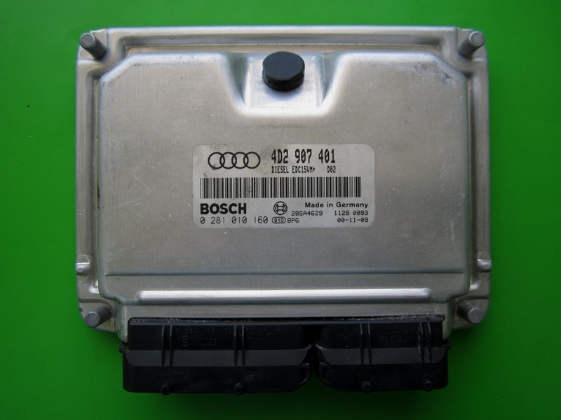 ECU Calculator Motor AUDI A8, 0281010160, EDC15VM, 4D2907401,