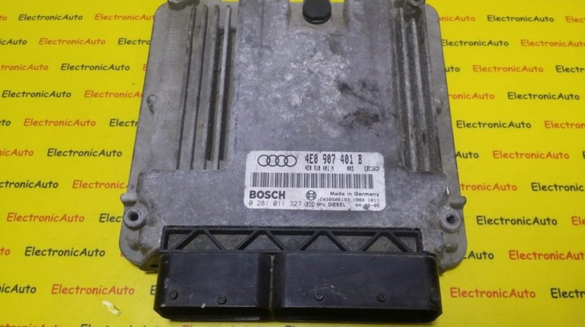 ECU Calculator Motor Audi A8, 0281011327, 4E0907401B, 4E0910401H