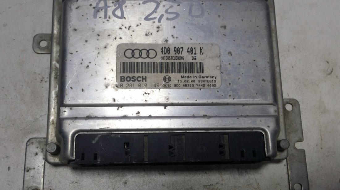 ECU Calculator motor Audi A8 2.5TDI 0281010149 4D0907401K
