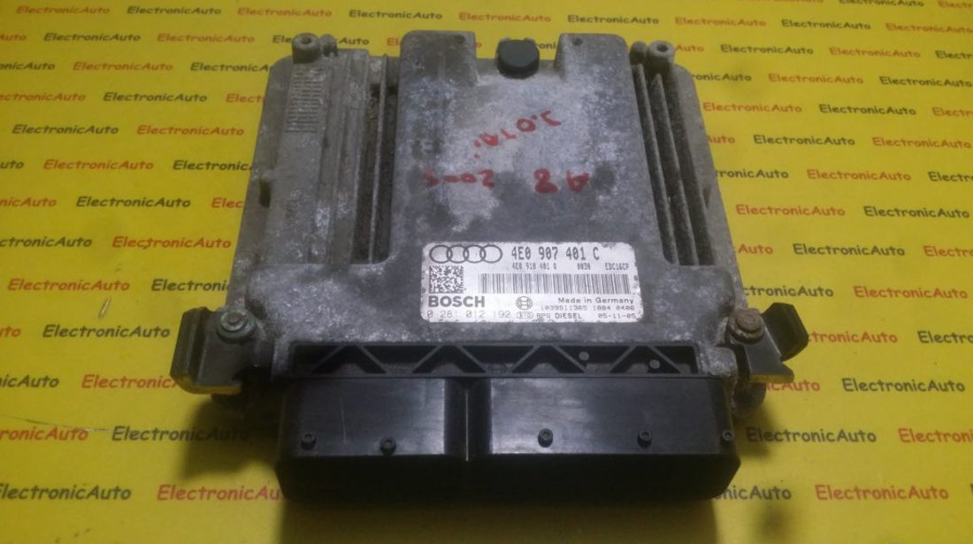 ECU Calculator motor Audi A8 3.0TDI 0281012192, 4E0907401C