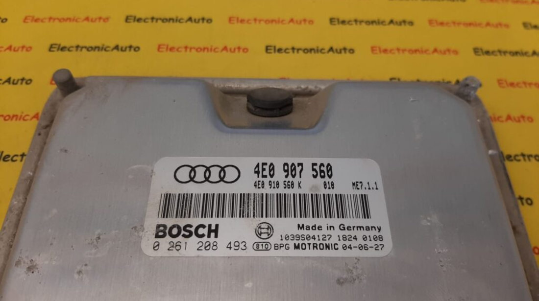 ECU Calculator motor Audi A8 4.2 4E0907560, 0261208493