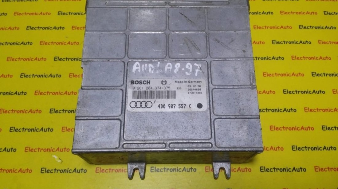 ECU Calculator Motor Audi A8, 4D0907557K, 0261204374/375