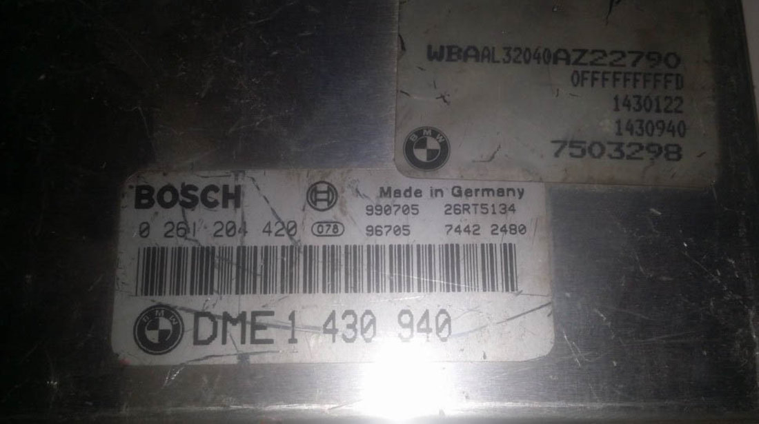 ECU Calculator motor Bmw 318, 0261204420, DME1430940,