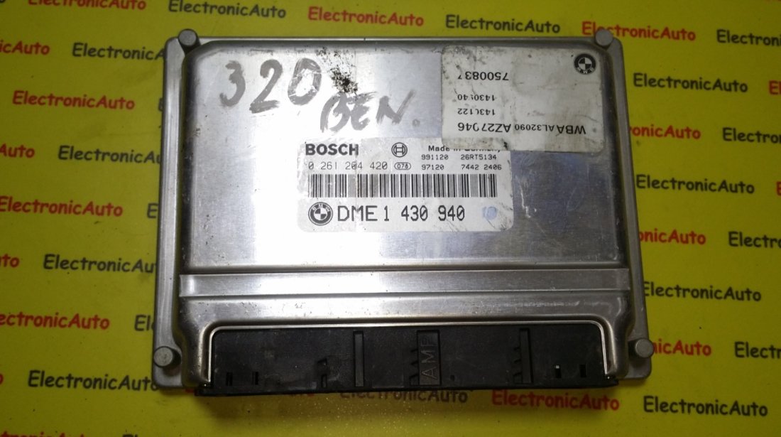 ECU Calculator motor Bmw 318, 0261204420, DME1430940,