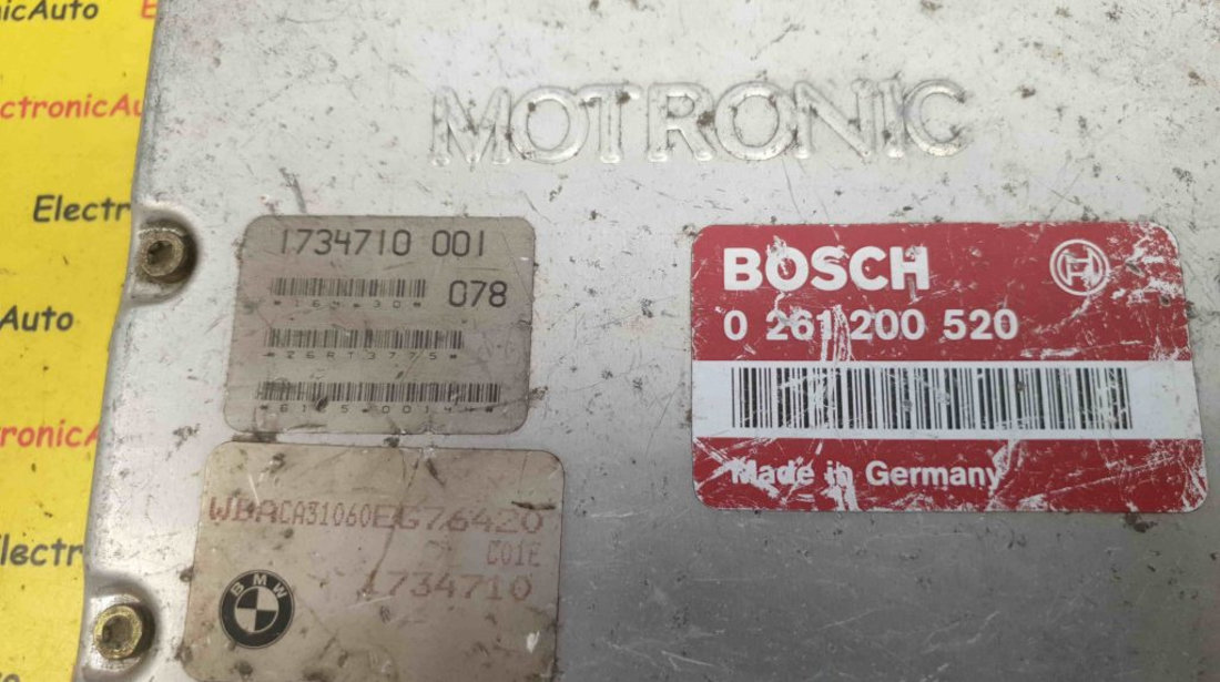 ECU Calculator Motor BMW 318, 1734710 001, 0261200520