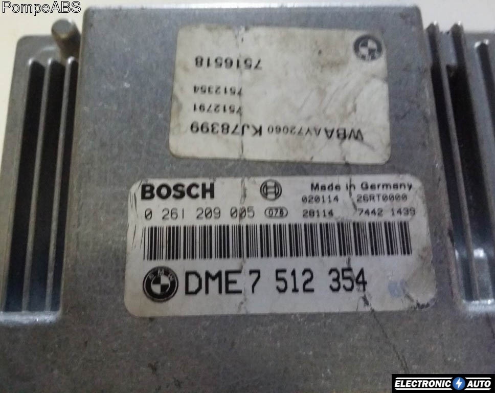 ECU Calculator motor Bmw 318i 2.0, 0261209005, DME 7512354,