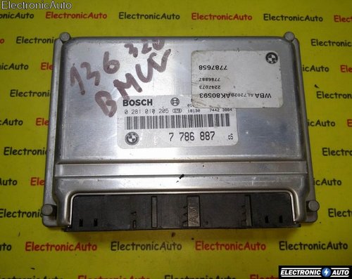 ECU Calculator motor Bmw 320D 0281010205, 7786887,