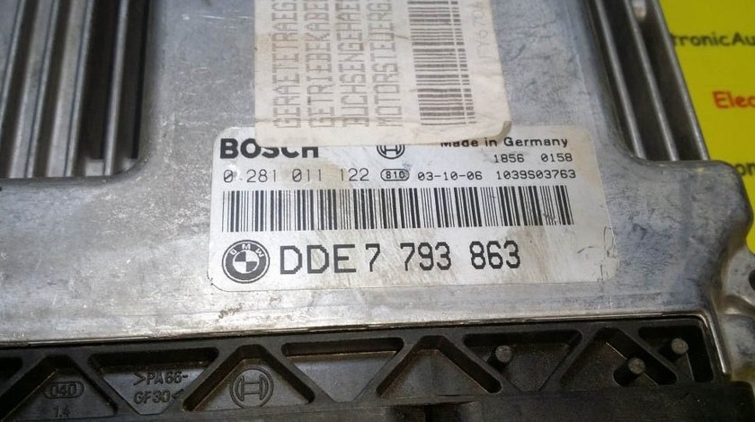 ECU Calculator motor Bmw 320D 0281011122 DDE7793863