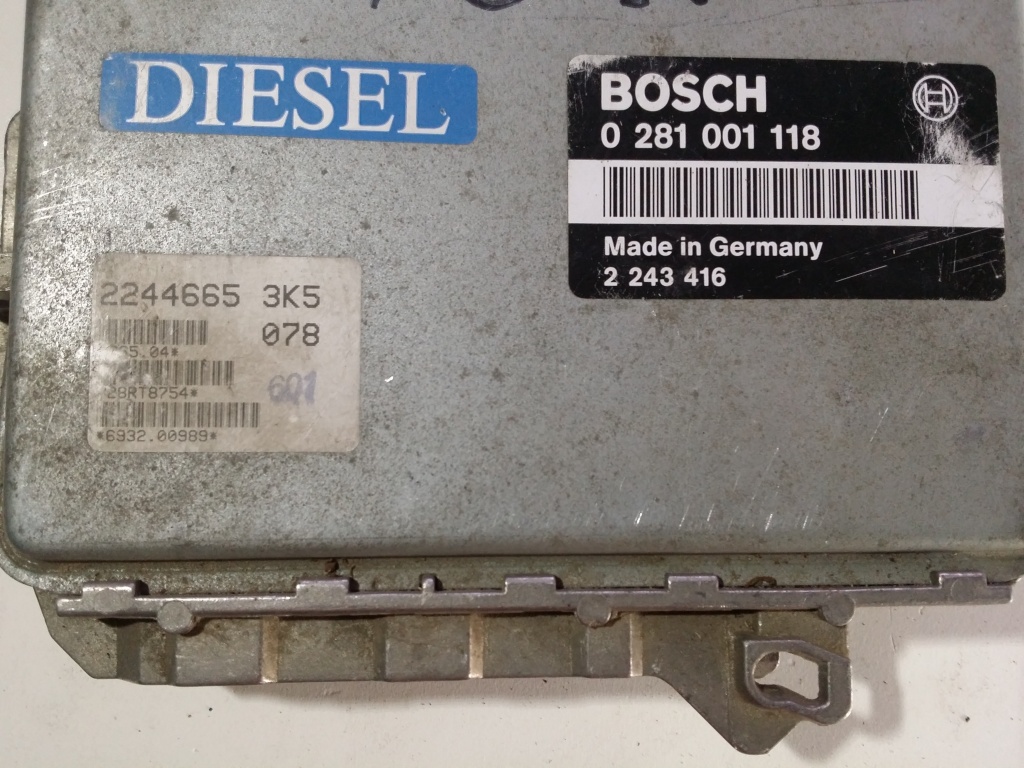 ECU Calculator motor Bmw 325TD 0281001118 2243416 MSA6 E36